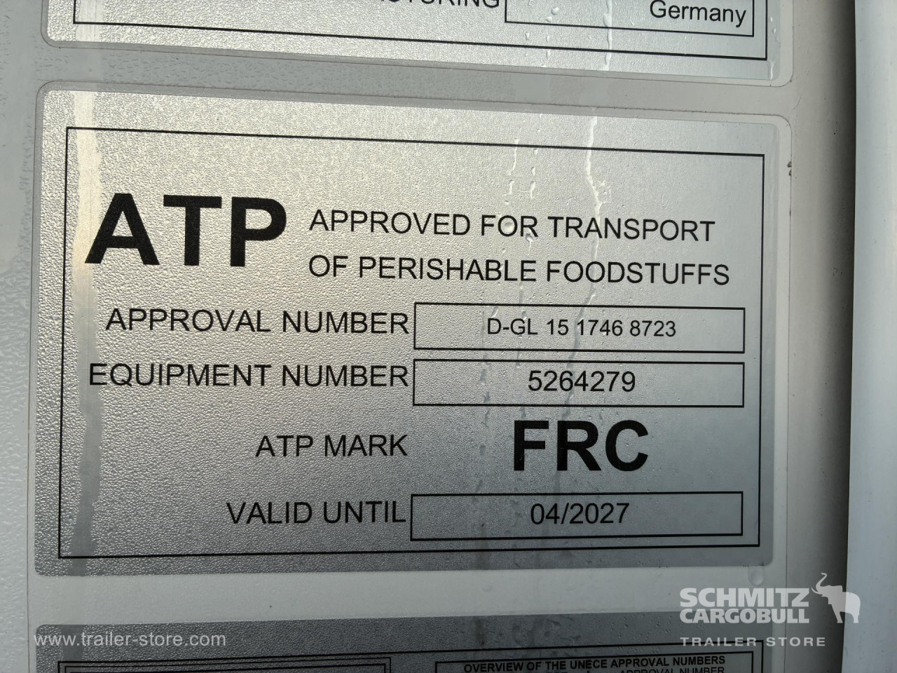 Schmitz Cargobull Tiefkühler Standard Doppelstock Trennwand 