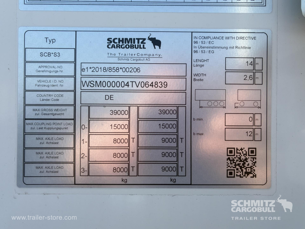 Schmitz Cargobull Tiefkühler Standard Doppelstock Trennwand 