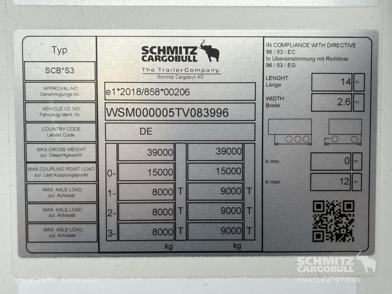 Schmitz Cargobull Tiefkühler Fleischhang 