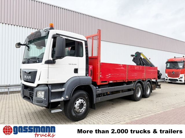 MAN TGS 33.400 6x4 BB, Navi, Heckkran PK18002-EH C, 
