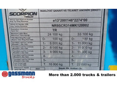 Andere Scorpion 3-Achs Tiefladeanhänger, Liftachse, 